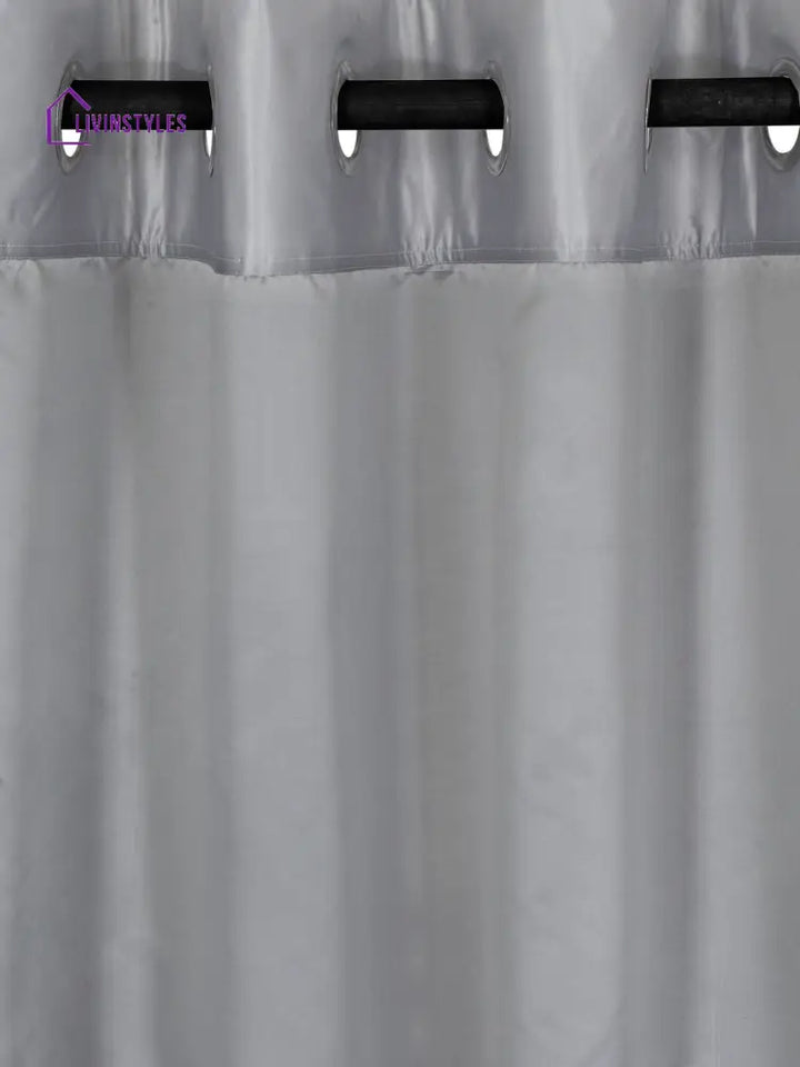 Eyda Grey Color Premium Semi Blackout Window Curtain- 1 Pc