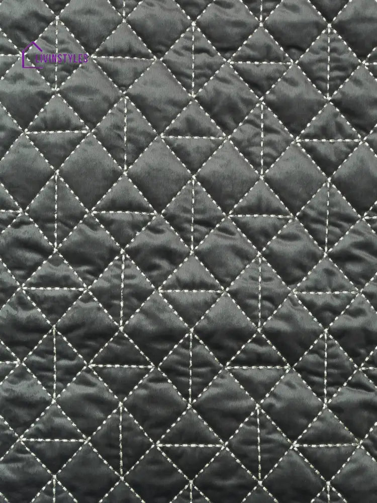 Eyda Grey Color Quilted Table Runner