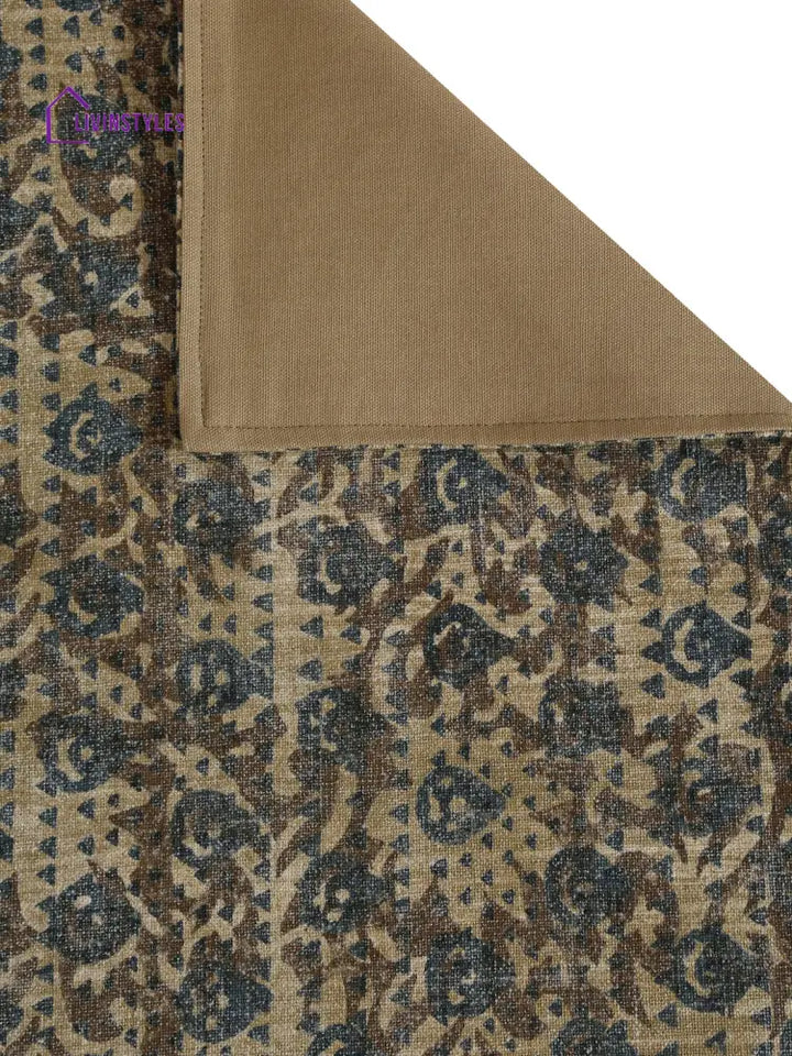 Eyda Hand Block Floral Printed Cotton Table Runner