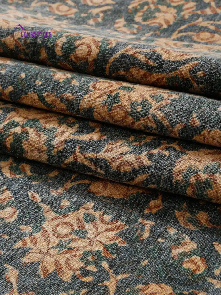 Eyda Hand Block Floral Printed Cotton Table Runner