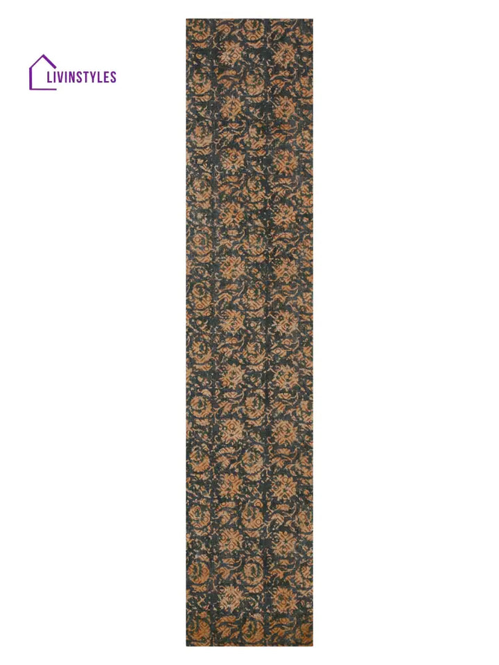 Eyda Hand Block Floral Printed Cotton Table Runner