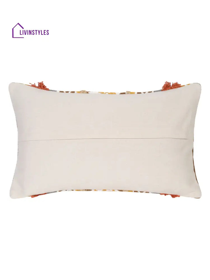 Eyda Hand Block Printed Cotton Cushion Covers Set Of 2 12X20 Inch