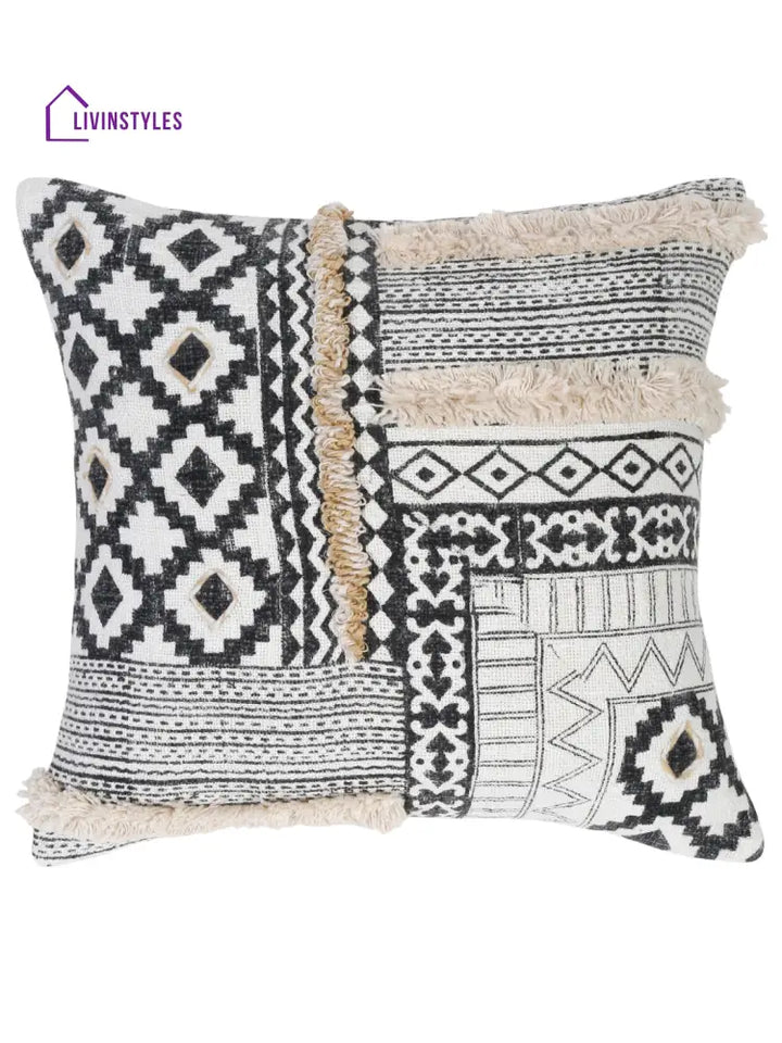 Eyda Hand Block Printed Cotton Sofa Cushion Covers Set Of 2 18X18 Inch