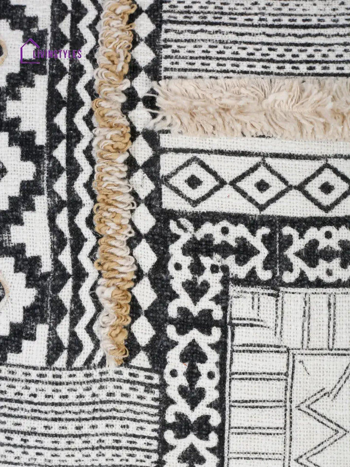 Eyda Hand Block Printed Cotton Sofa Cushion Covers Set Of 2 18X18 Inch