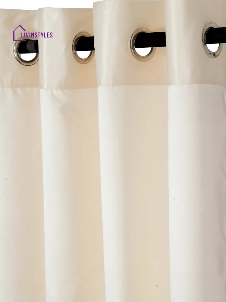 Eyda Ivory Color Premium Semi Blackout Window Curtain- 1 Pc