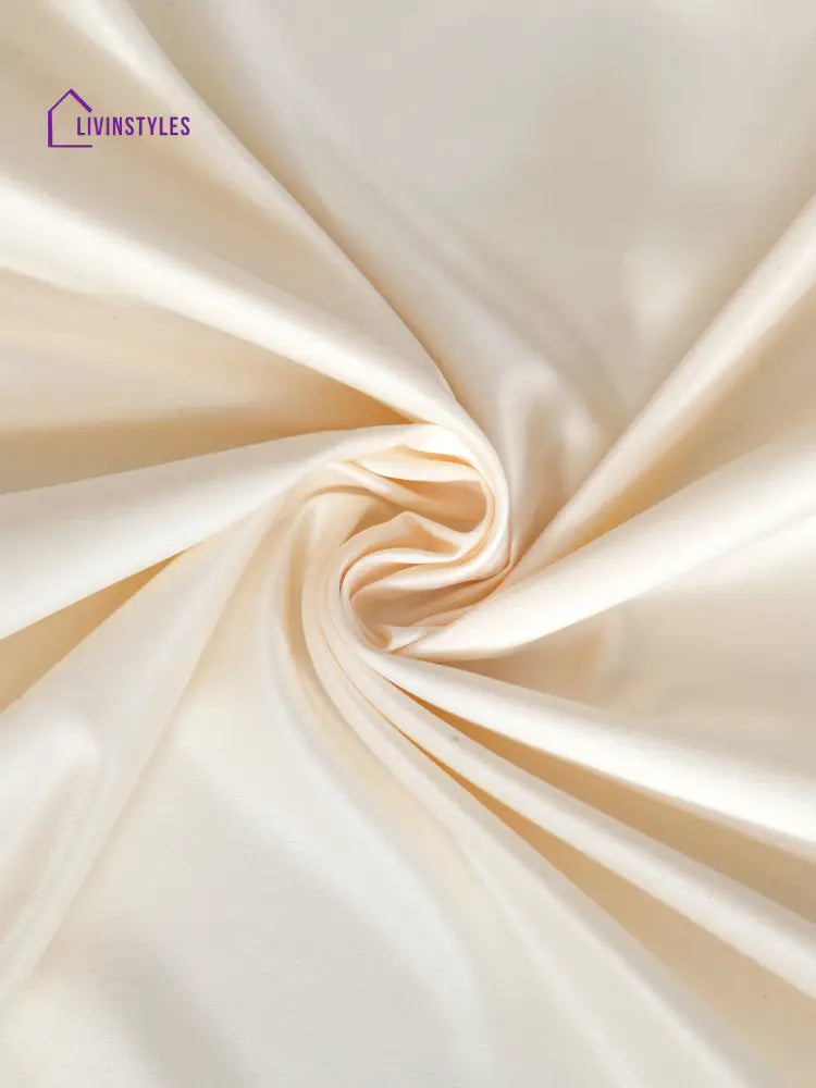 Eyda Ivory Color Premium Semi Blackout Window Curtain- 1 Pc
