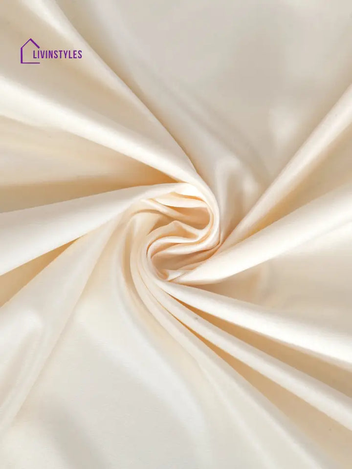 Eyda Ivory Color Premium Semi Blackout Window Curtain- 1 Pc