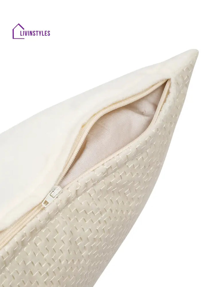 Eyda Ivory Velvet Cushion Covers Set Of 2