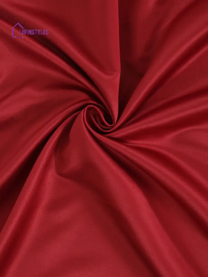 Eyda Maroon Color Premium Semi Blackout Window Curtain- 1 Pc