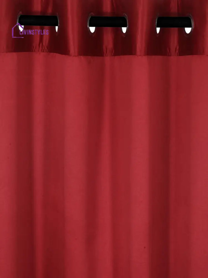 Eyda Maroon Color Premium Semi Blackout Window Curtain- 1 Pc