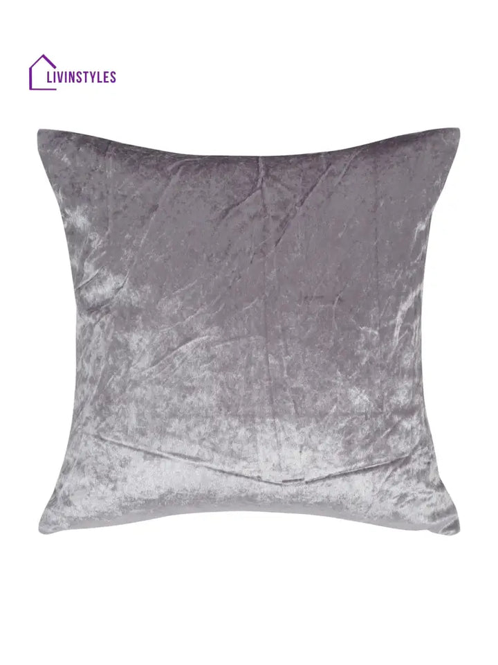 Eyda Mauve Velvet Solid Cushion Cover Set Of 2