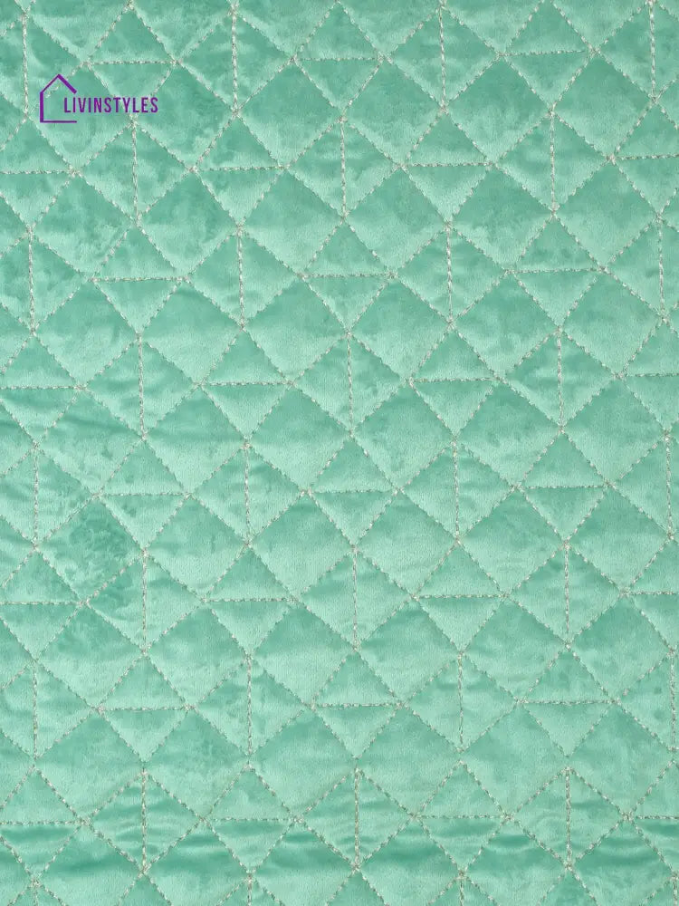 Eyda Mint Green Color Quilted Table Runner