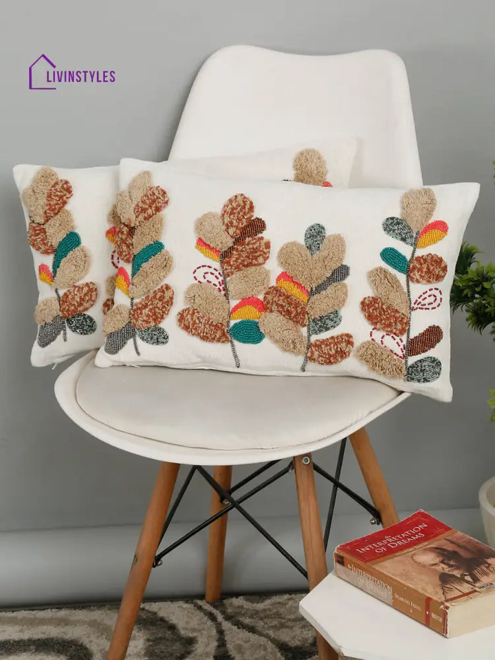 Eyda Multi Chenille Embroidered Cushion Cochr Set Of 2