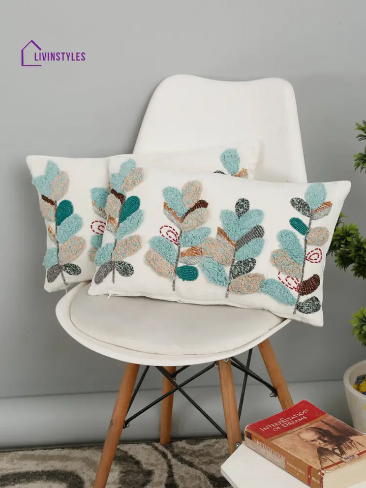 Eyda Multi Chenille Embroidered Cushion Cochr Set Of 2