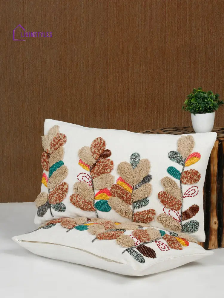 Eyda Multi Chenille Embroidered Cushion Cochr Set Of 2