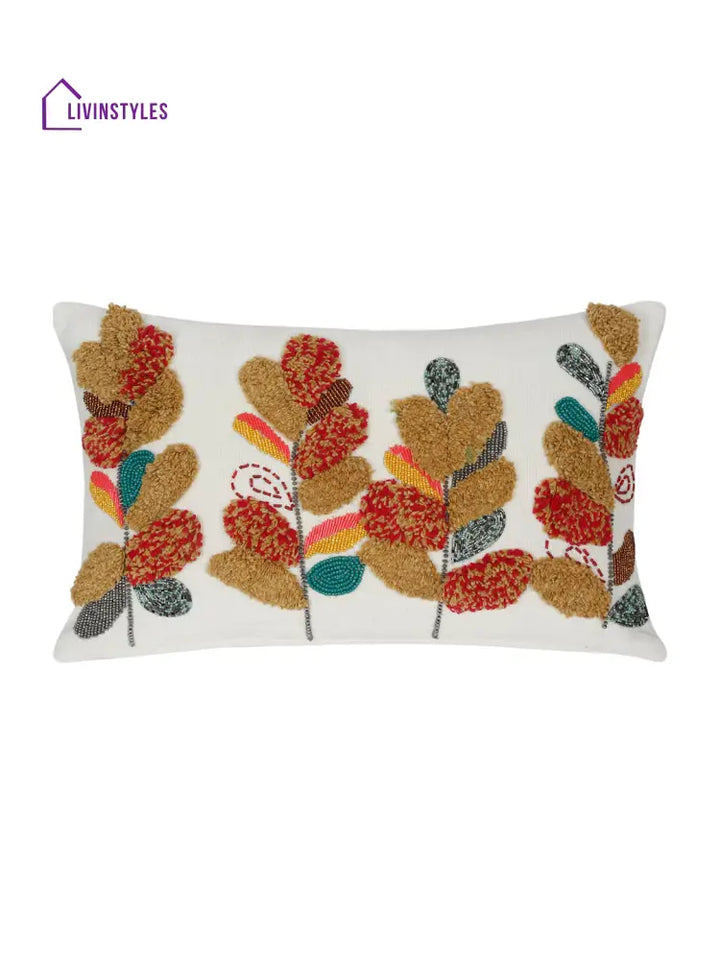 Eyda Multi Chenille Embroidered Cushion Cover Set Of 2