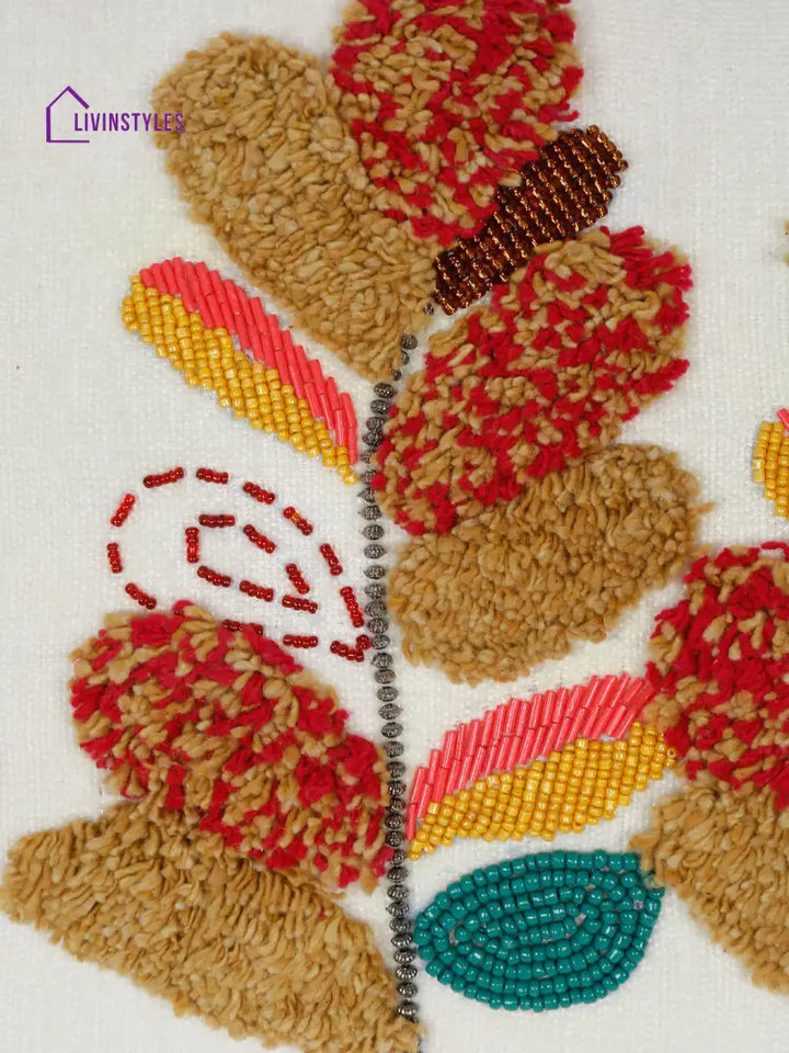 Eyda Multi Chenille Embroidered Cushion Cover Set Of 2