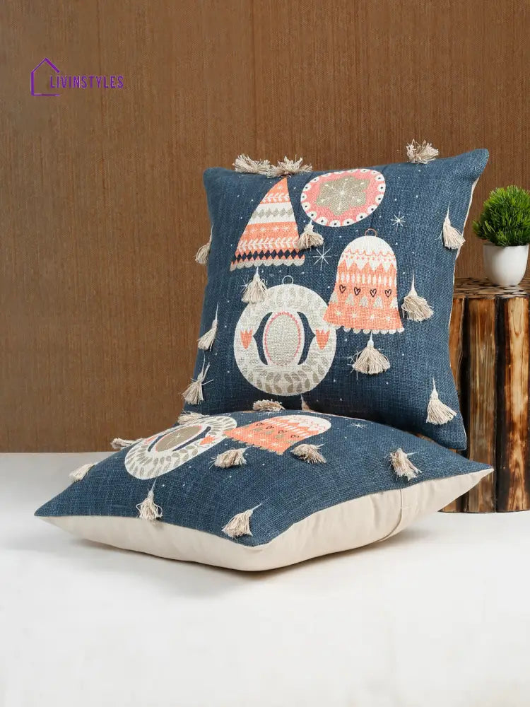 Eyda Multi Cotton Printed Cushion Cover Set Of 2