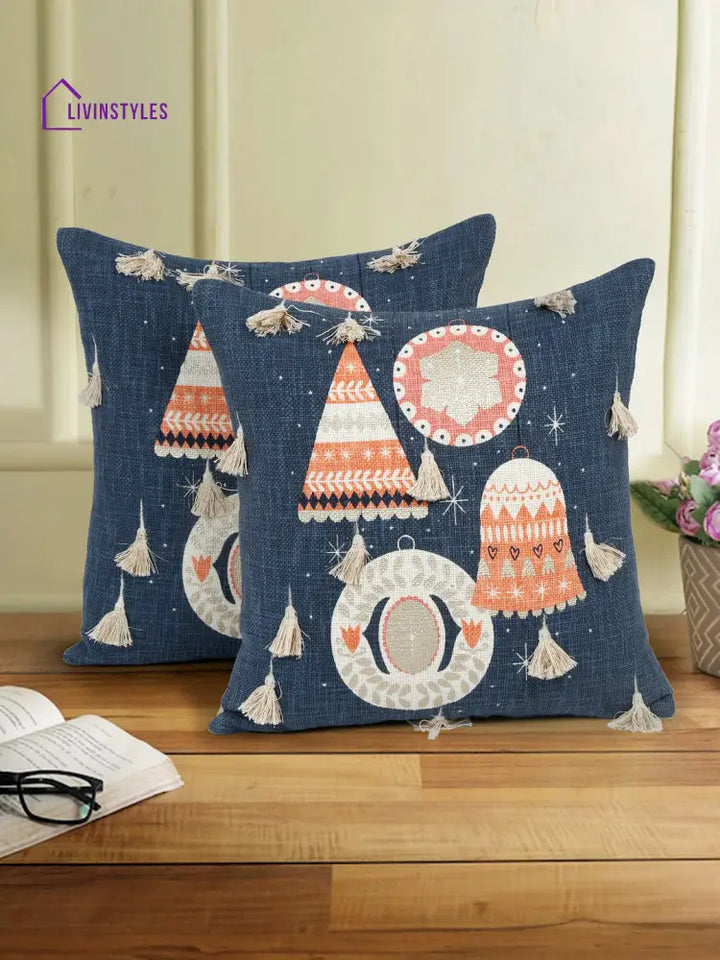 Eyda Multi Cotton Printed Cushion Cover Set Of 2