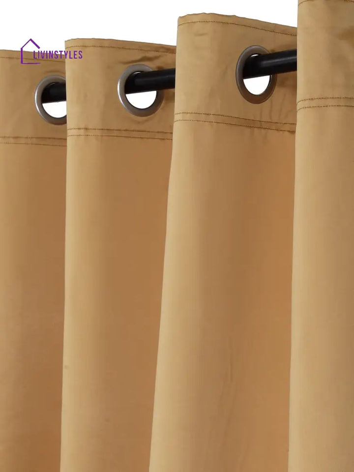 Eyda Mustard Color Premium Semi Blackout Window Curtain- 1 Pc
