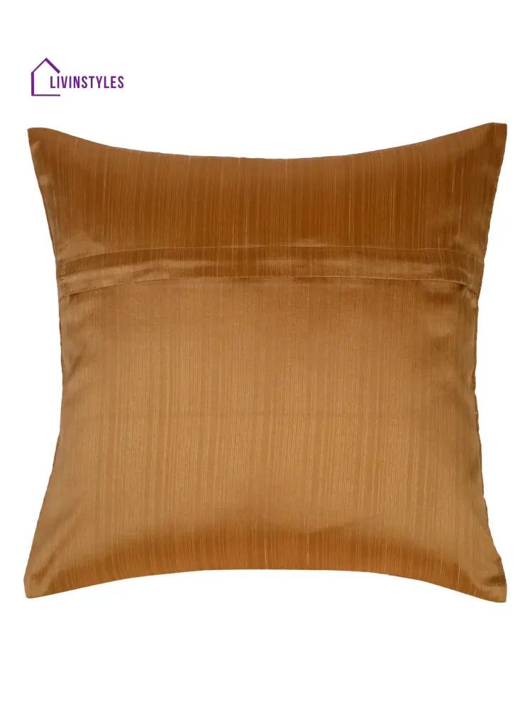 Eyda Mustard Color Quilted Cushion Covers Set Of 2 - 16X16 Inch