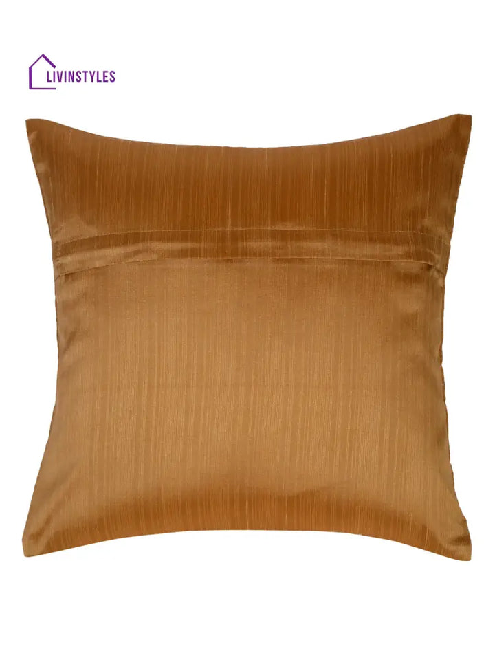 Eyda Mustard Color Quilted Cushion Covers Set Of 2 - 16X16 Inch