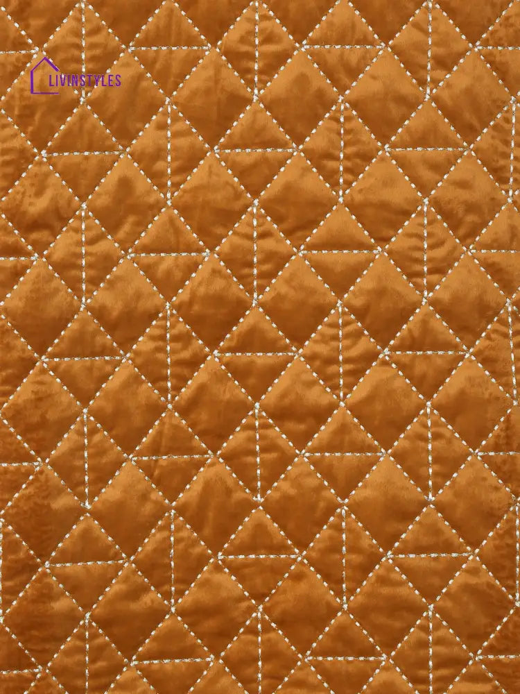 Eyda Mustard Color Quilted Table Runner