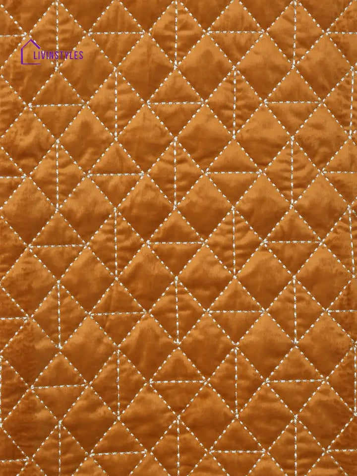 Eyda Mustard Color Quilted Table Runner