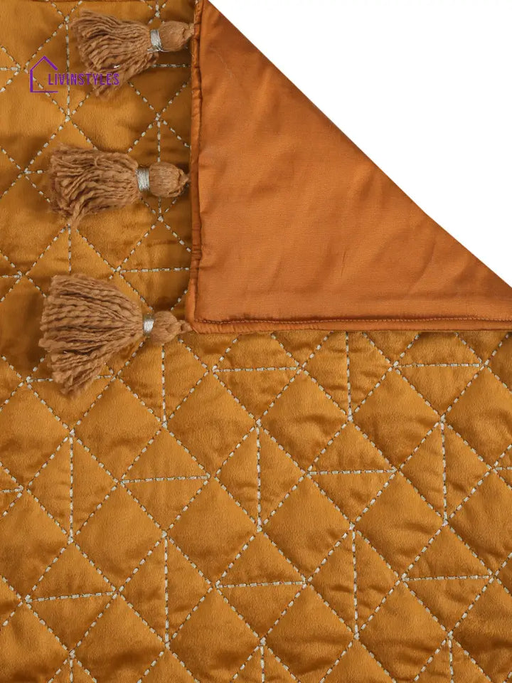 Eyda Mustard Color Quilted Table Runner