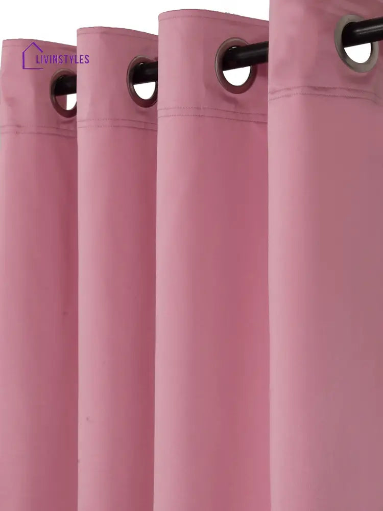 Eyda Pink Color Premium Semi Blackout Window Curtain- 1 Pc