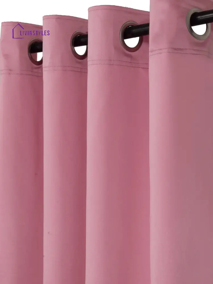 Eyda Pink Color Premium Semi Blackout Window Curtain- 1 Pc