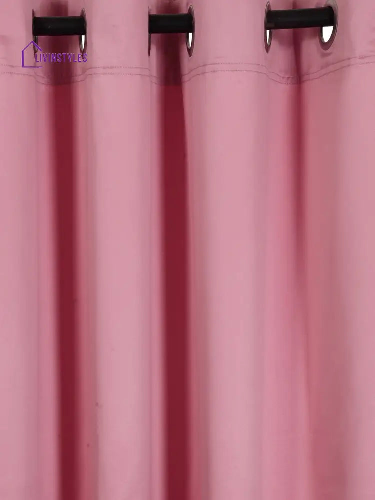 Eyda Pink Color Premium Semi Blackout Window Curtain- 1 Pc
