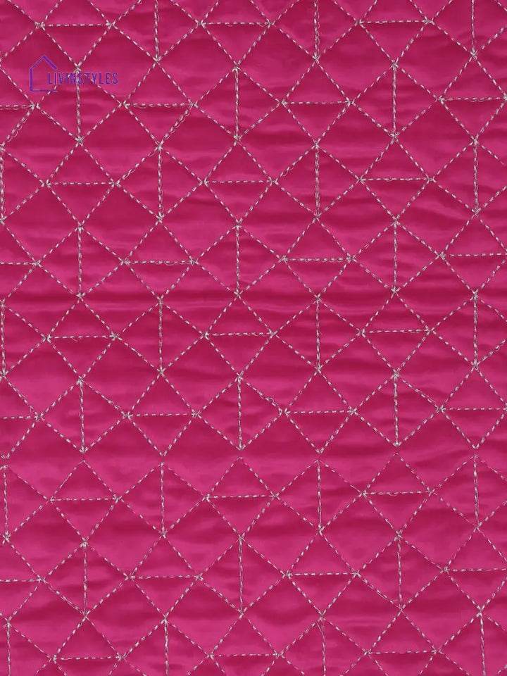 Eyda Pink Color Quilted Table Runner