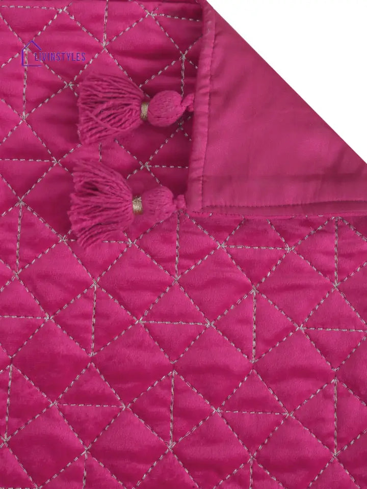 Eyda Pink Color Quilted Table Runner