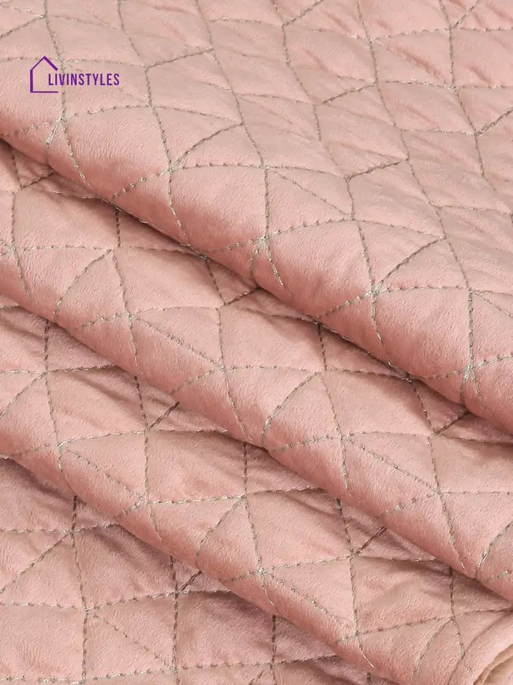 Eyda Pink Color Quilted Table Runner