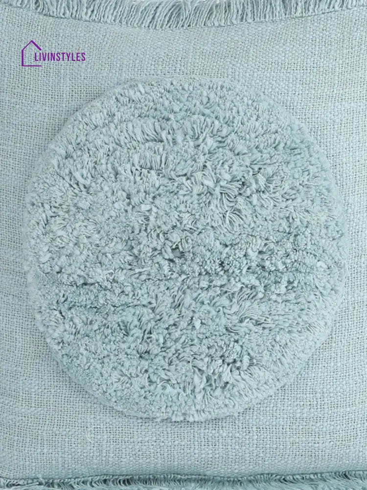 Eyda Premium Cotton Designer Turquoise Cushion Cover Set Of 2-18X18 Inch