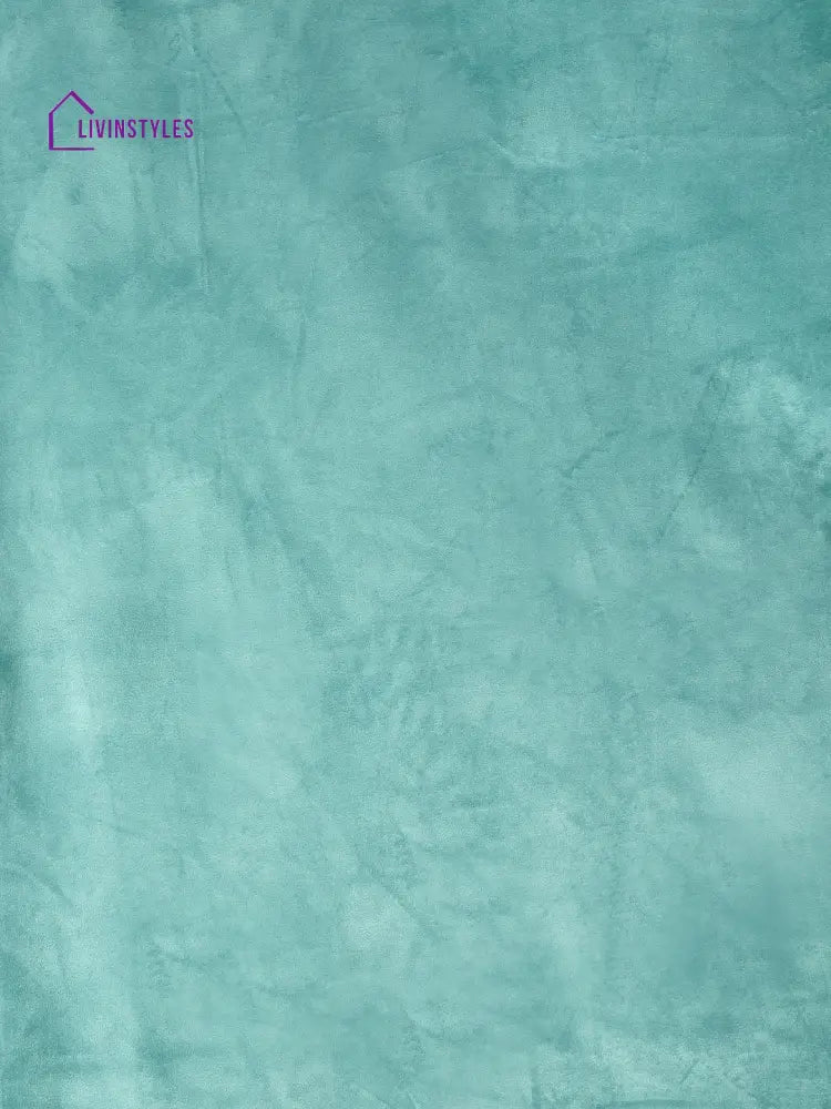 Eyda Premium Velvet Aqua Color Eyelet Window Door Curtain- 1 Pc