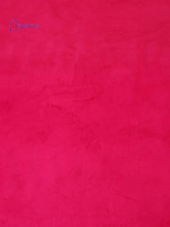 Eyda Premium Velvet Fuschia Color Eyelet Door Curtain- 1 Pc