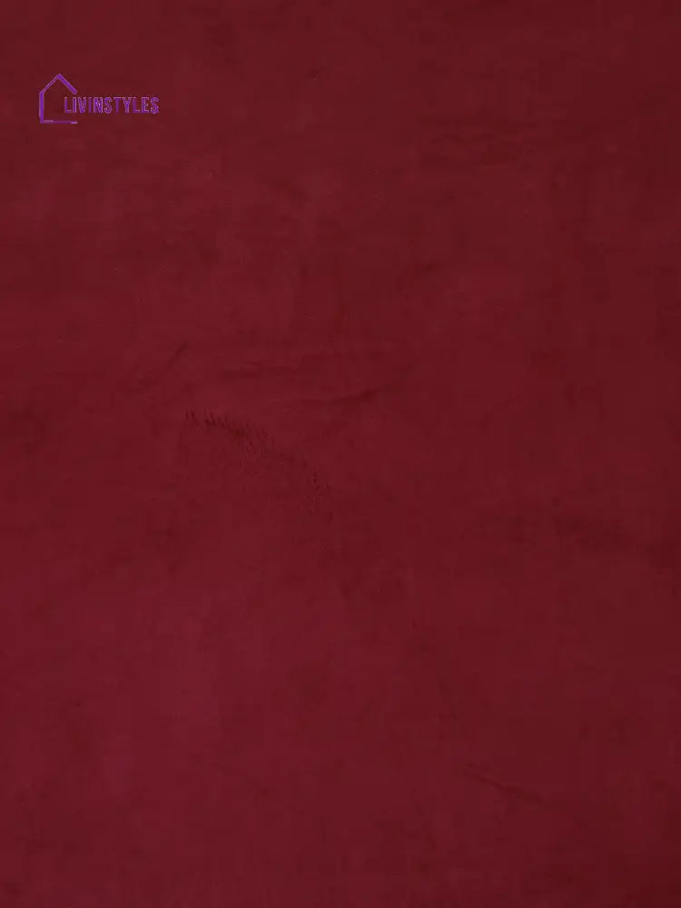 Eyda Premium Velvet Maroon Color Eyelet Long Door Curtain- 1 Pc
