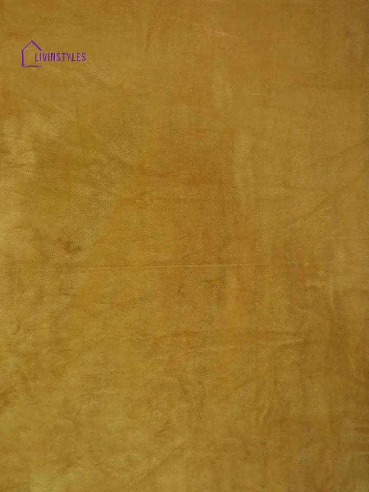 Eyda Premium Velvet Mustard Color Eyelet Window Door Curtain- 1 Pc