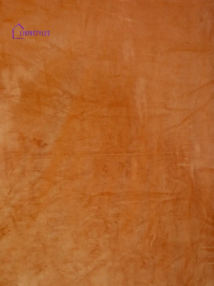 Eyda Premium Velvet Rust Color Eyelet Window Door Curtain- 1 Pc