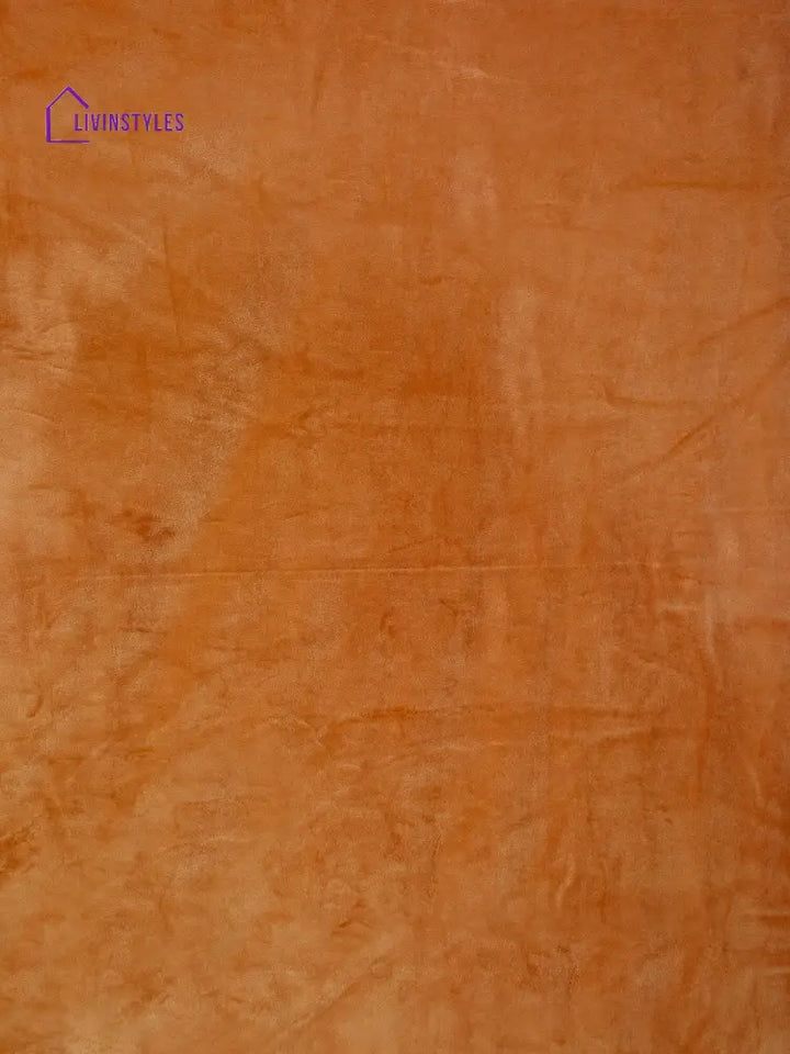 Eyda Premium Velvet Rust Color Eyelet Window Door Curtain- 1 Pc