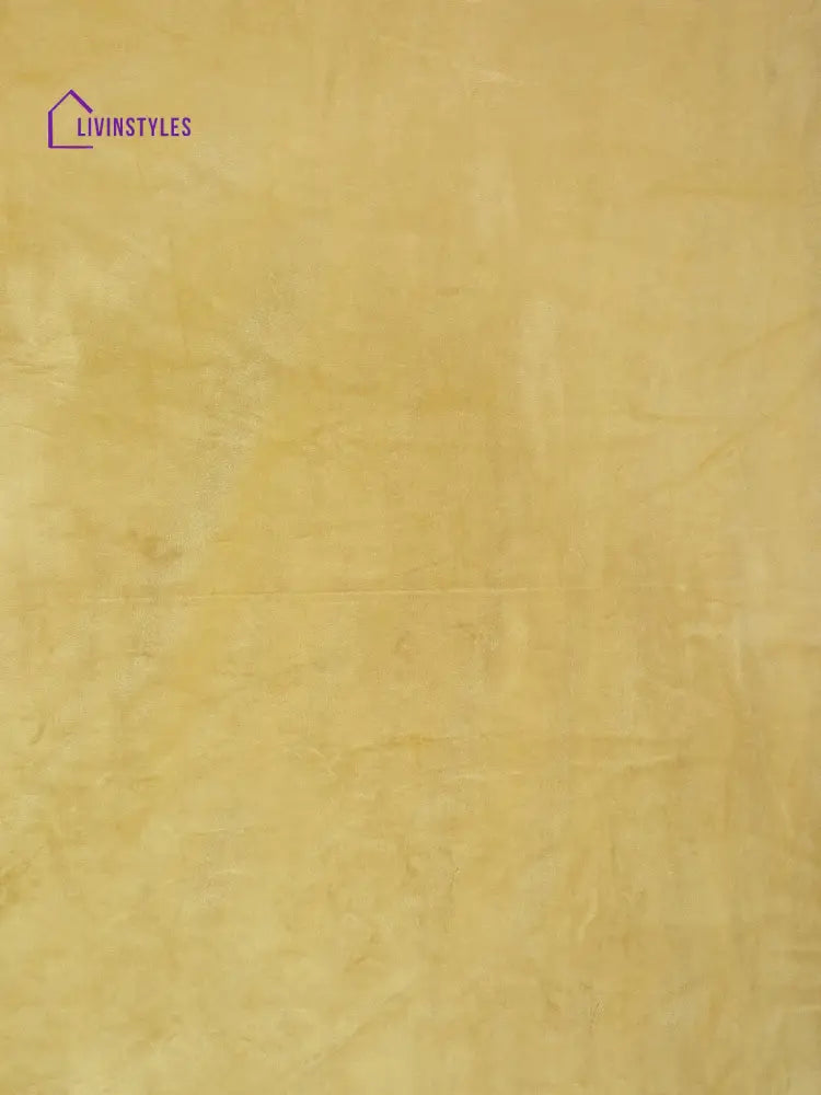 Eyda Premium Velvet Yellow Color Eyelet Long Door Curtain- 1 Pc