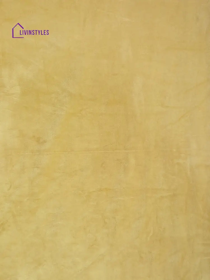 Eyda Premium Velvet Yellow Color Eyelet Long Door Curtain- 1 Pc