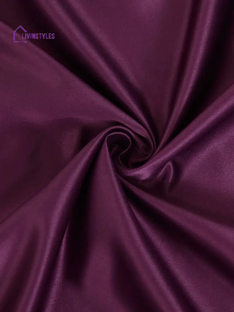 Eyda Purple Color Premium Semi Blackout Door Curtain- 1 Pc