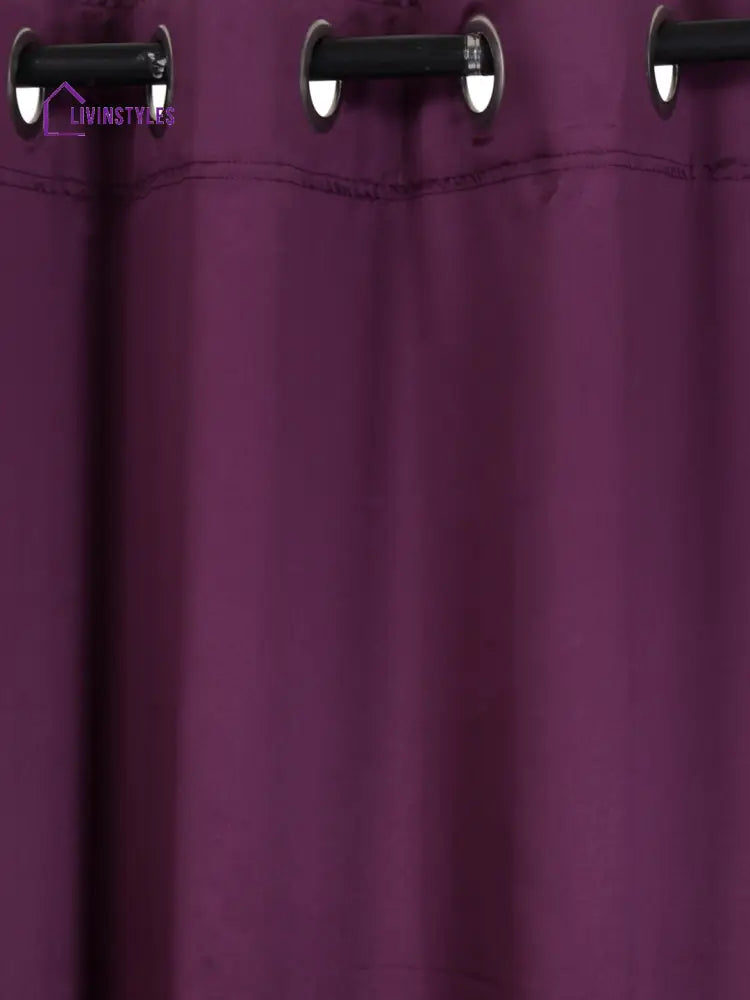 Eyda Purple Color Premium Semi Blackout Window Curtain- 1 Pc