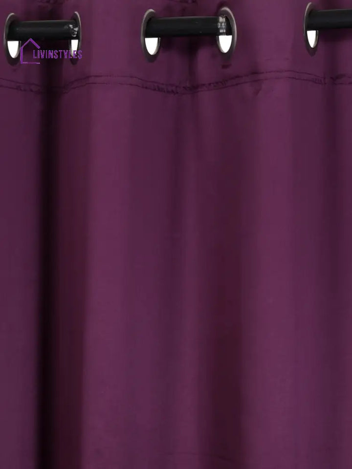 Eyda Purple Color Premium Semi Blackout Window Curtain- 1 Pc