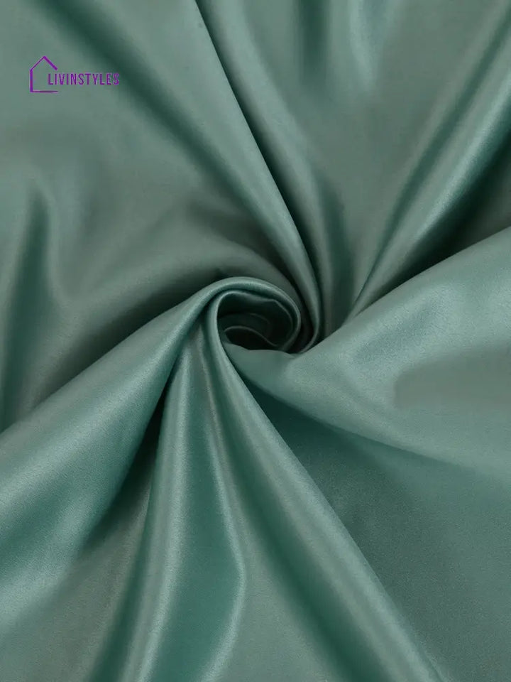 Eyda Sea Green Color Premium Semi Blackout Window Curtain- 1 Pc
