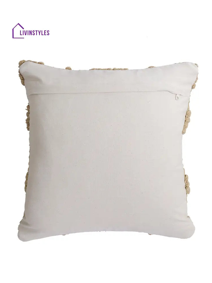 Eyda Set Of 2 Cotton Beige Cushion Cover 18X18 Inch