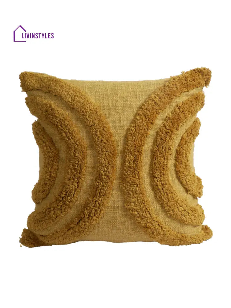 Eyda Set Of 2 Cotton Beige Cushion Cover 18X18 Inch